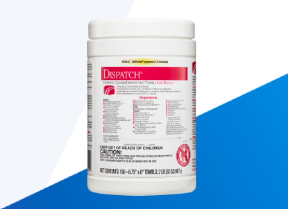 Dispatch hospital cleaner disinfectant wipes