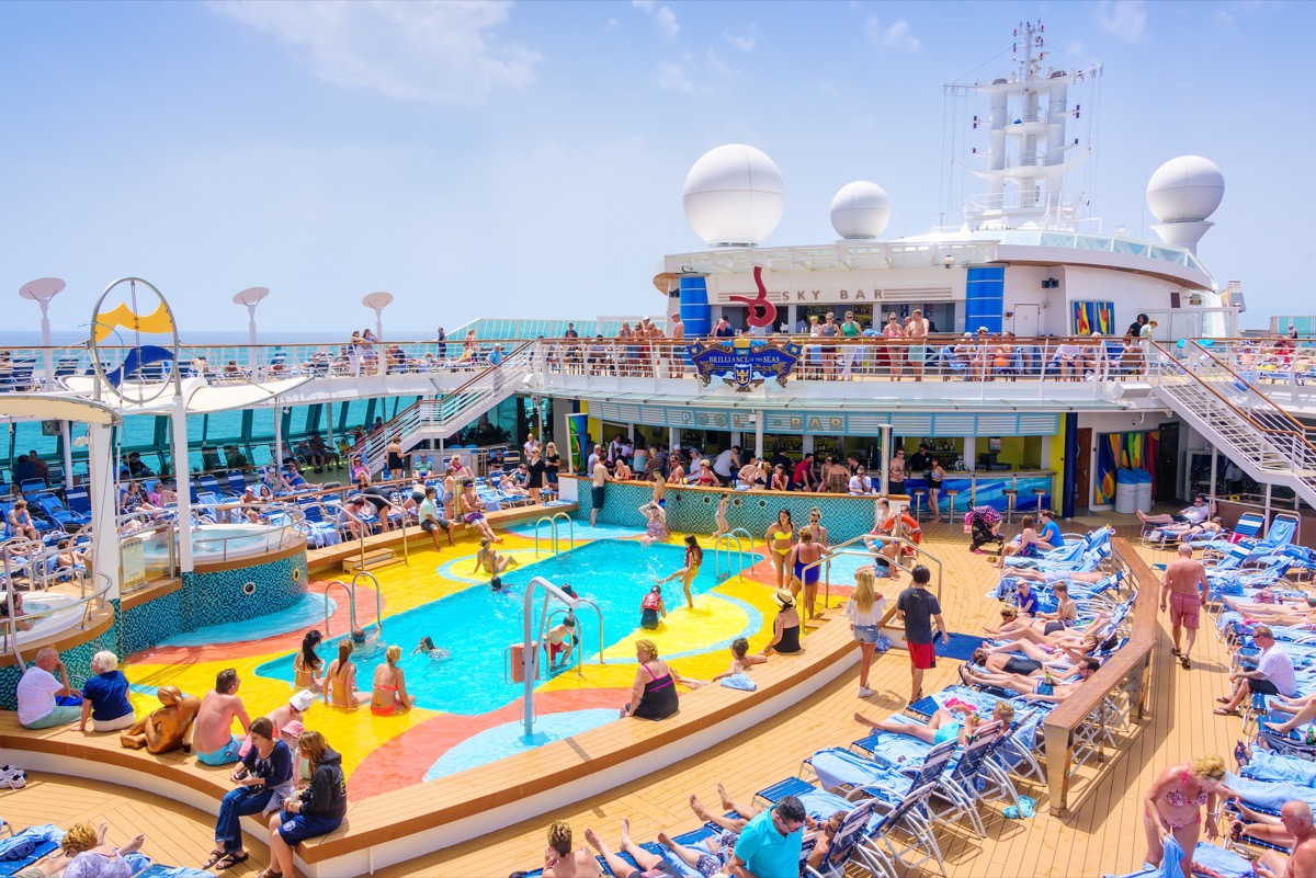Pool on cruise ship