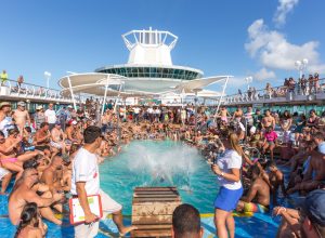 Packed cruise deck pool