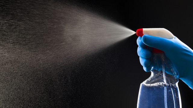 Disinfecting spray bottle