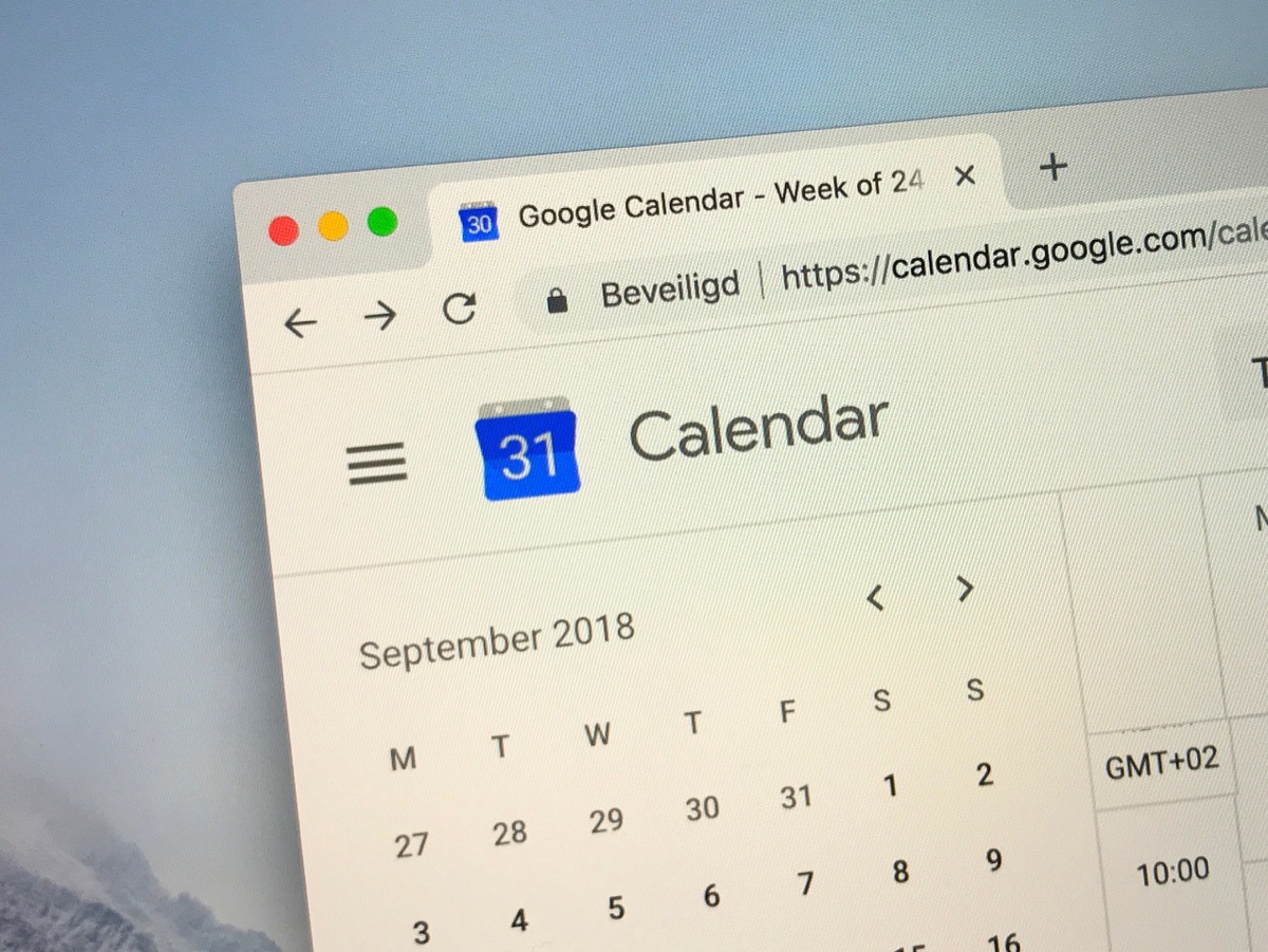 google calendar on computer