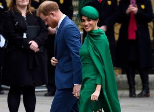 The Duke and Duchess of Sussex arrive at Westminster Abbey to attend the annual church service on Commonwealth Day