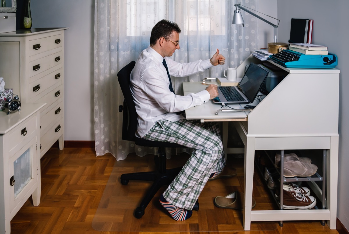 Work from home in pajamas