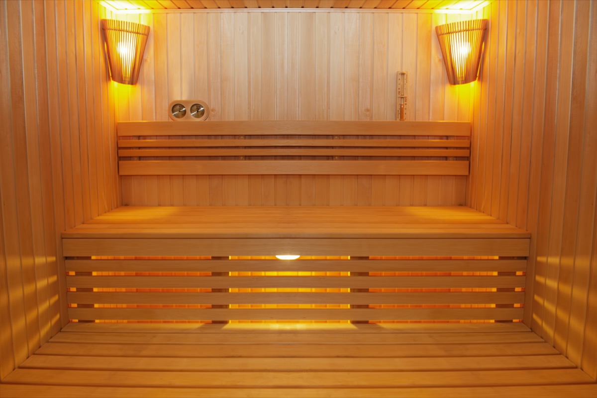 Empty sauna