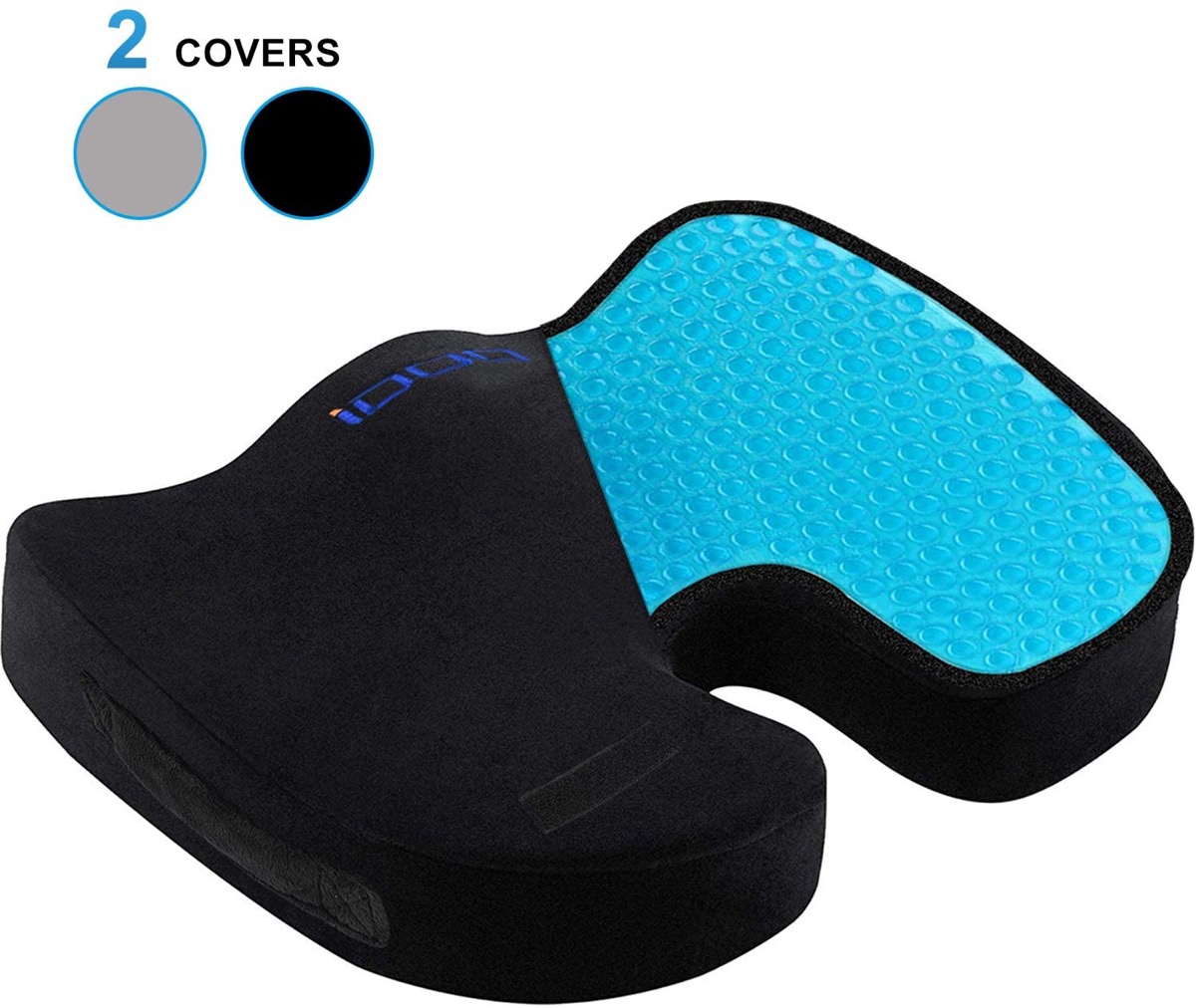 black and blue cooling chair cushion