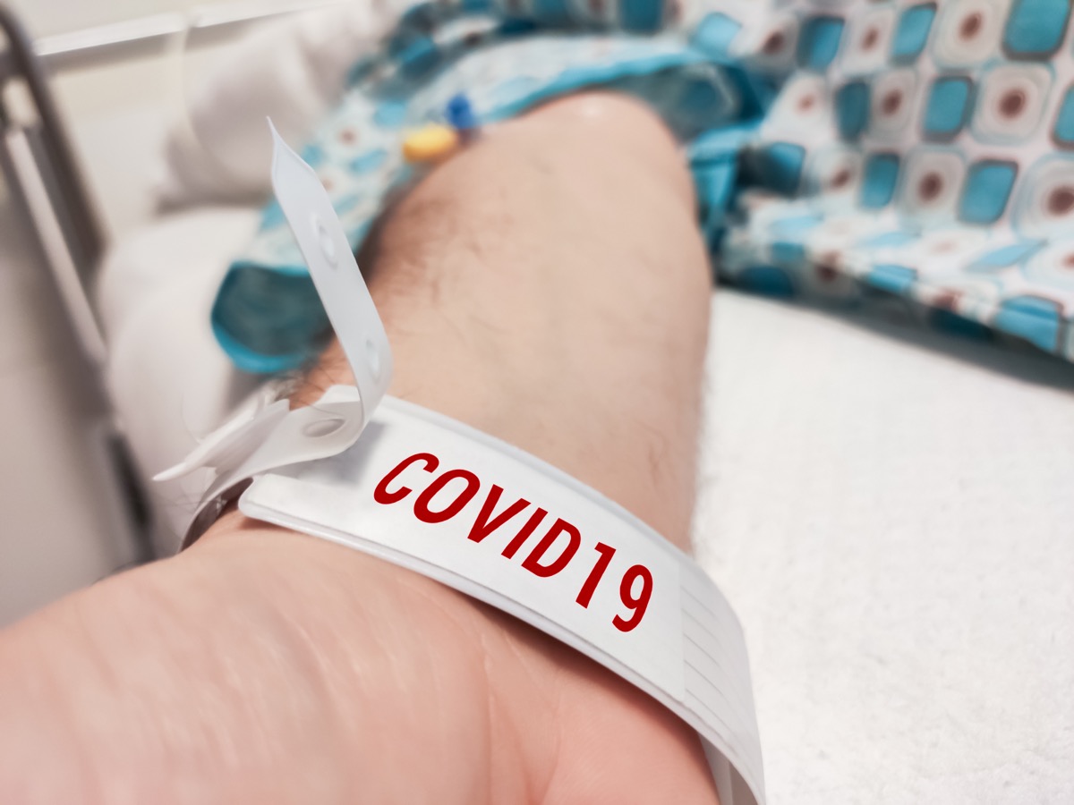 Covid19 positive patient in medical clinic bed