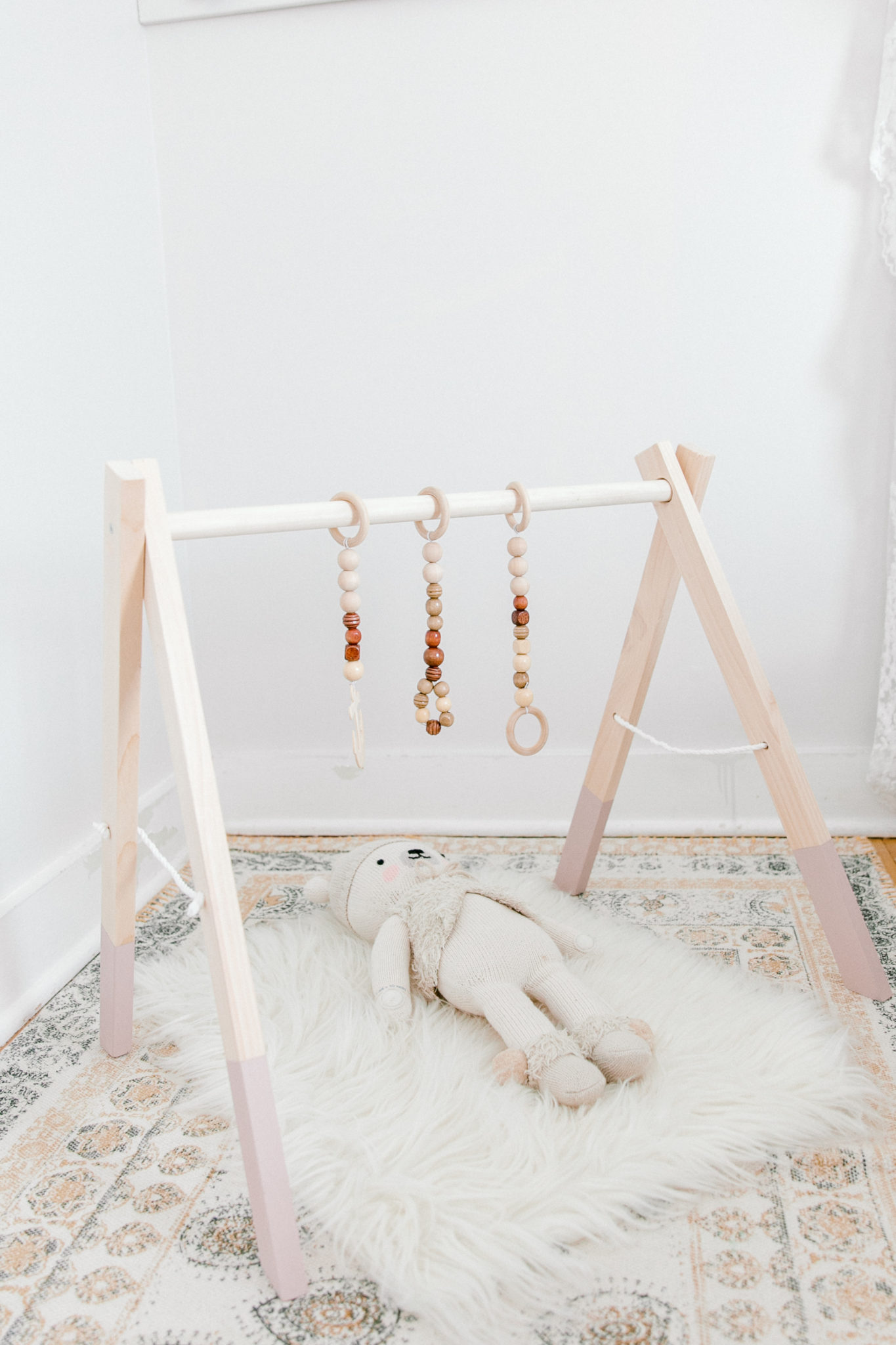 wooden baby gym