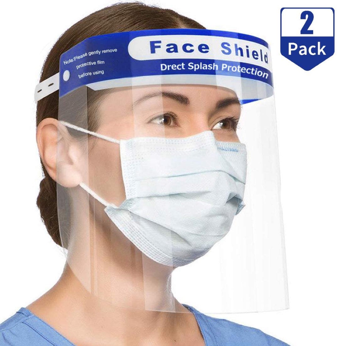 doctor wearing clear face shield