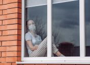 Woman at home during quarantine