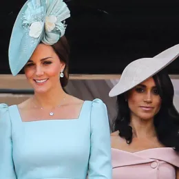 Trooping the Colour 2018: The Queen's Birthday Parade at The Mall featuring Meghan Duchess of Sussex, Meghan Markle, Catherine Duchess of Cambridge, Catherine Middleton, Kate Middleton,