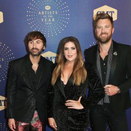 the group then known as Lady antebellum–Dave Haywood, Hillary Scott & Charles Kelley–attend the 2019 CMT Artists of the Year at Schermerhorn Symphony Center on October 16, 2019 in Nashville.