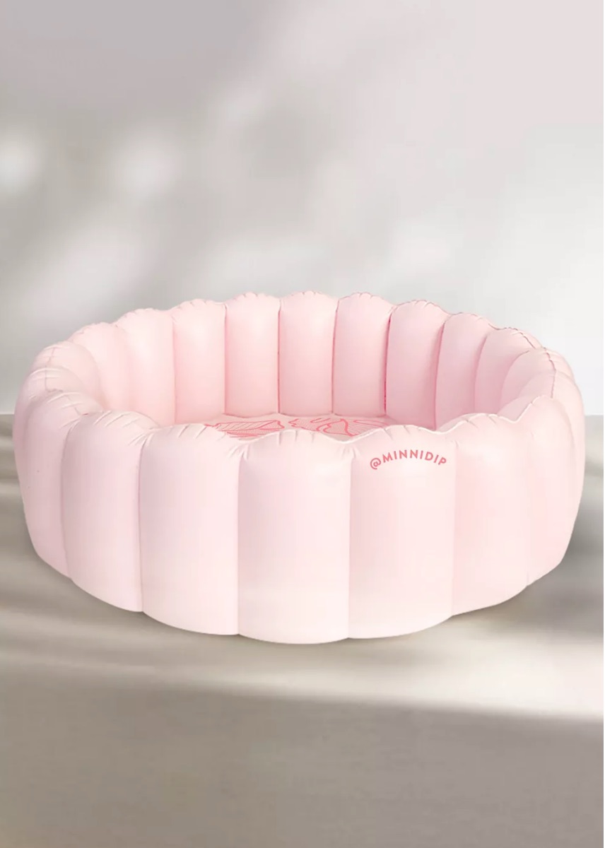 pink inflatable pool
