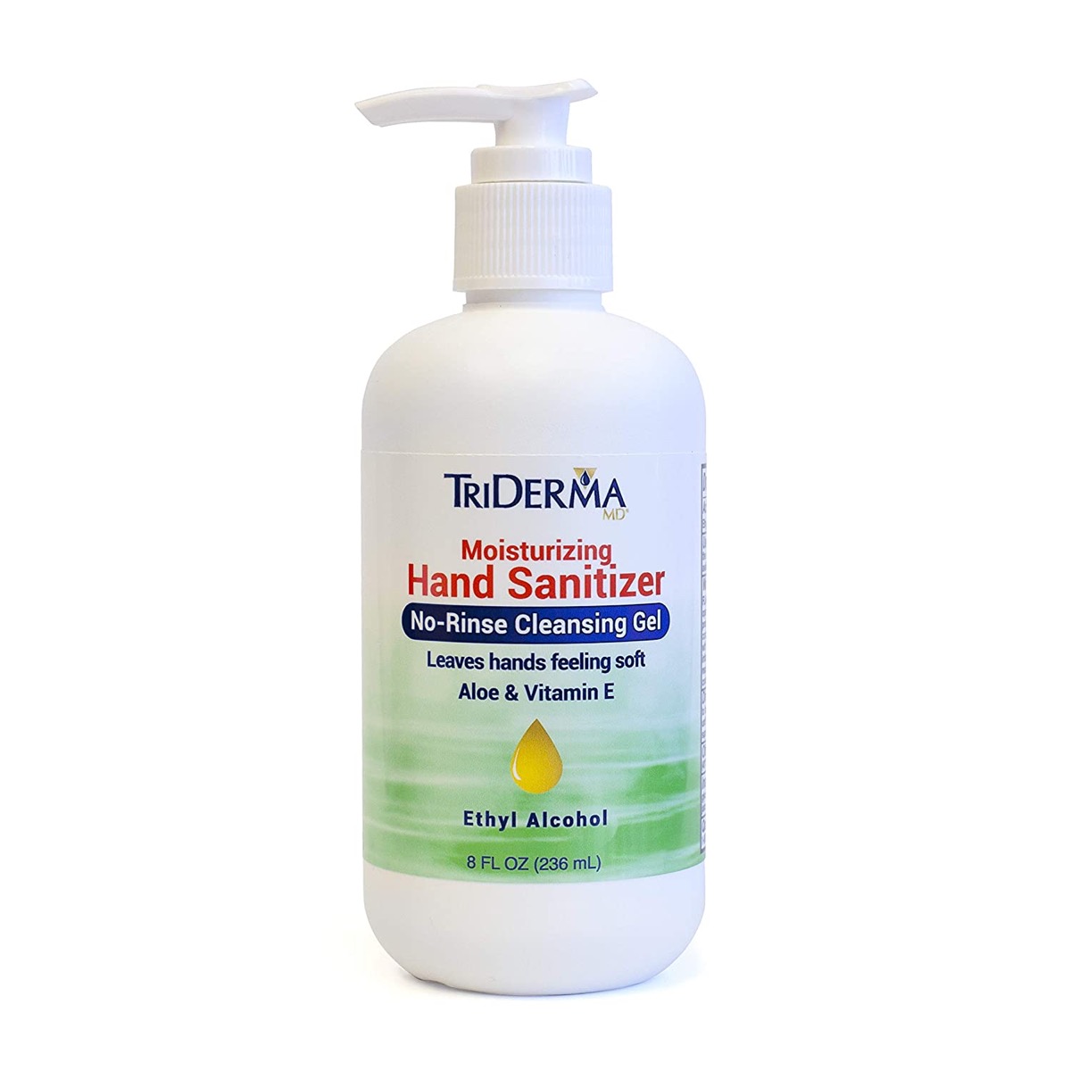 bottle of triderma hand sanitizer
