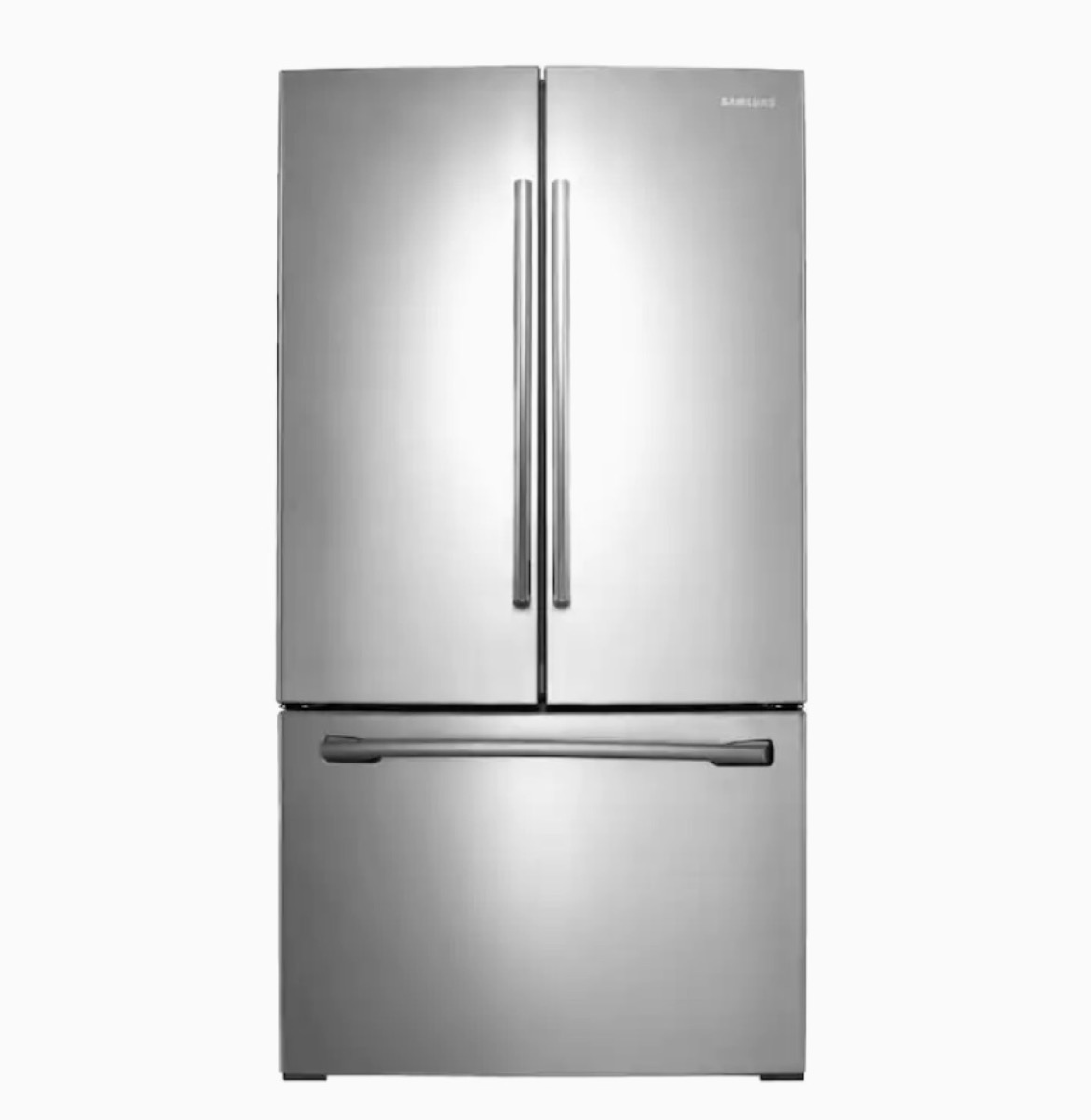 silver samsung refrigerator