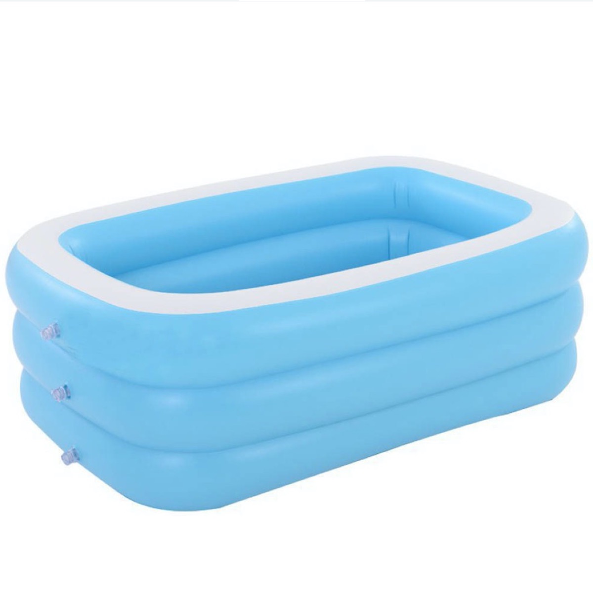 blue inflatable kiddie pool