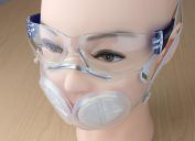 A new reusable N95 mask on a mannequin head