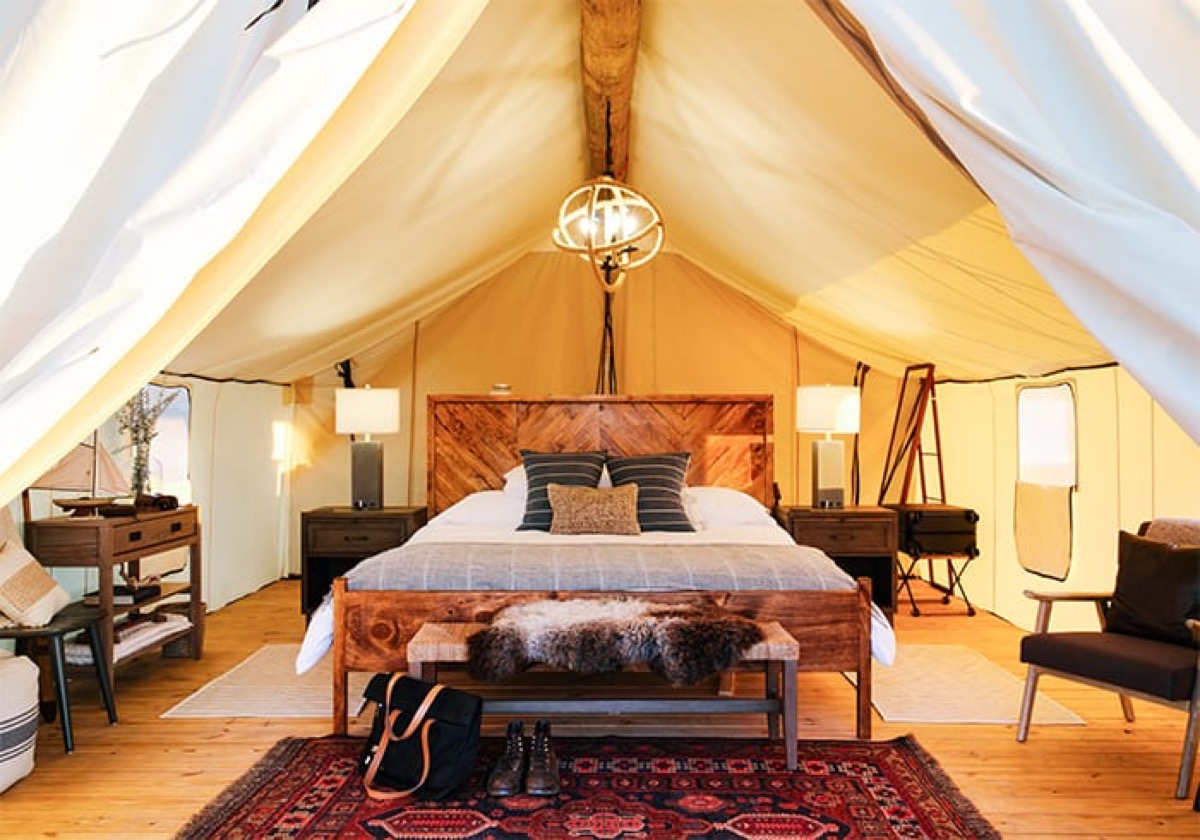 luxury tent at collective governors island in new york city