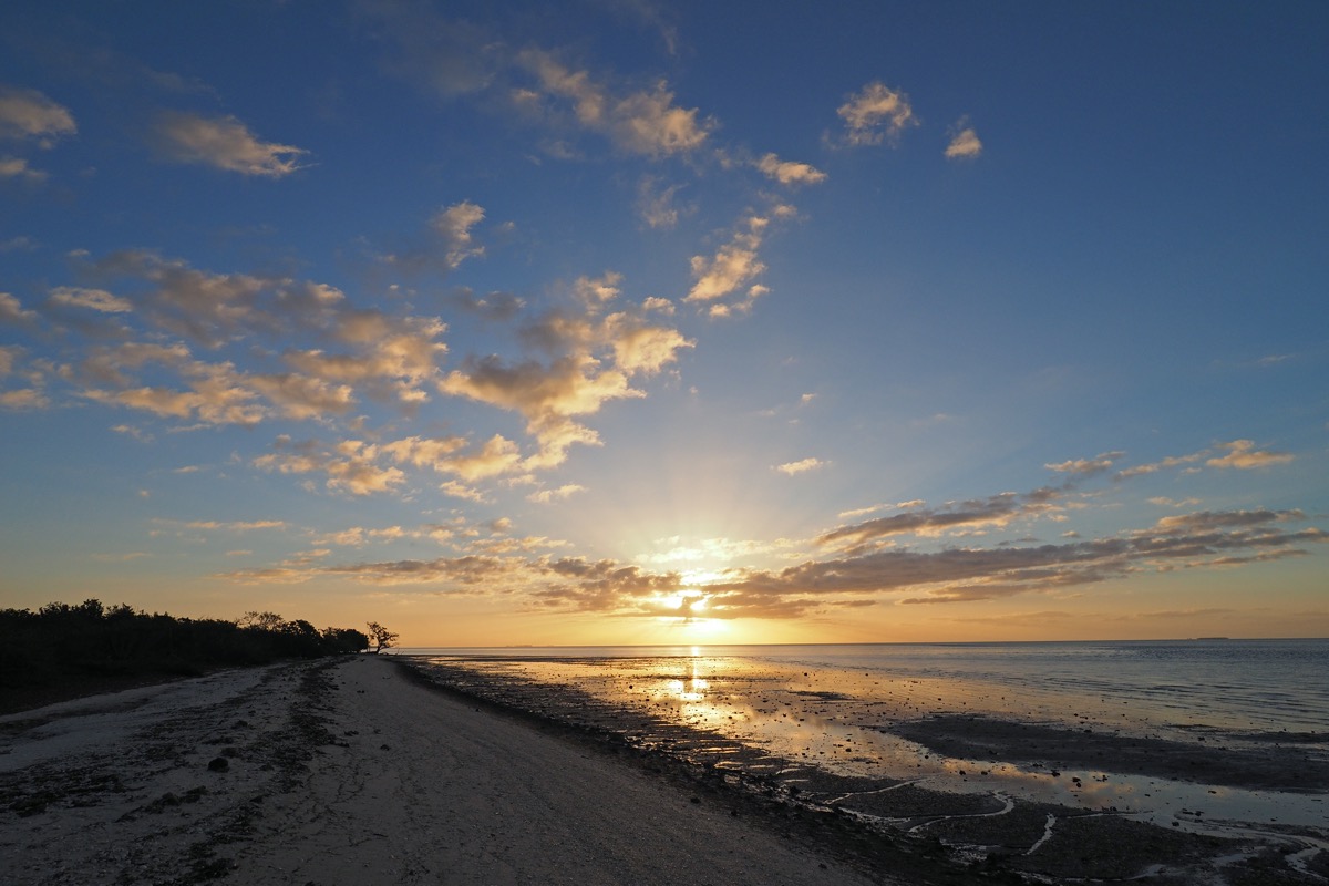sunrise over east cape sable in florida