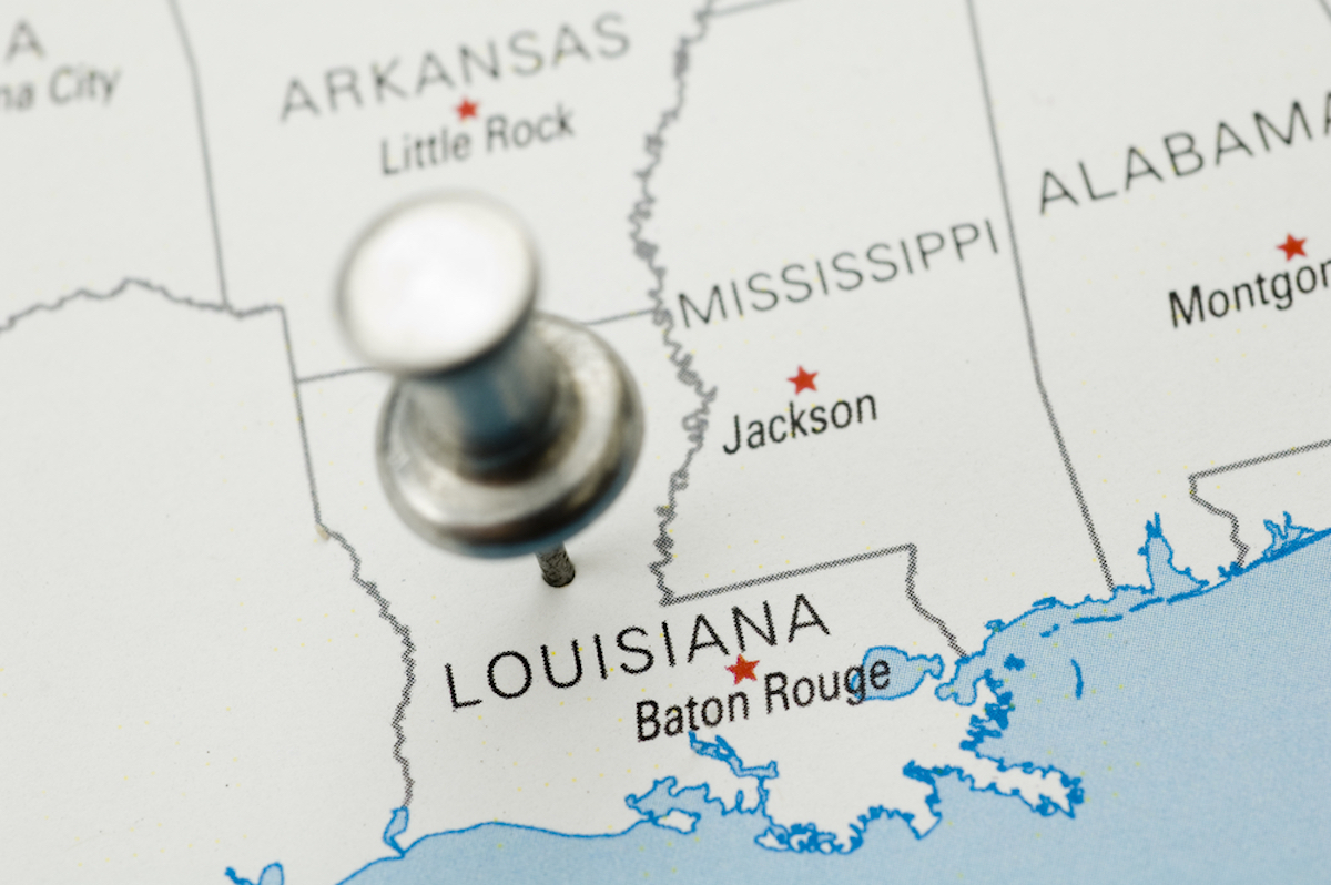 map of gulf coast states, Louisiana, Mississippi, and Alabama