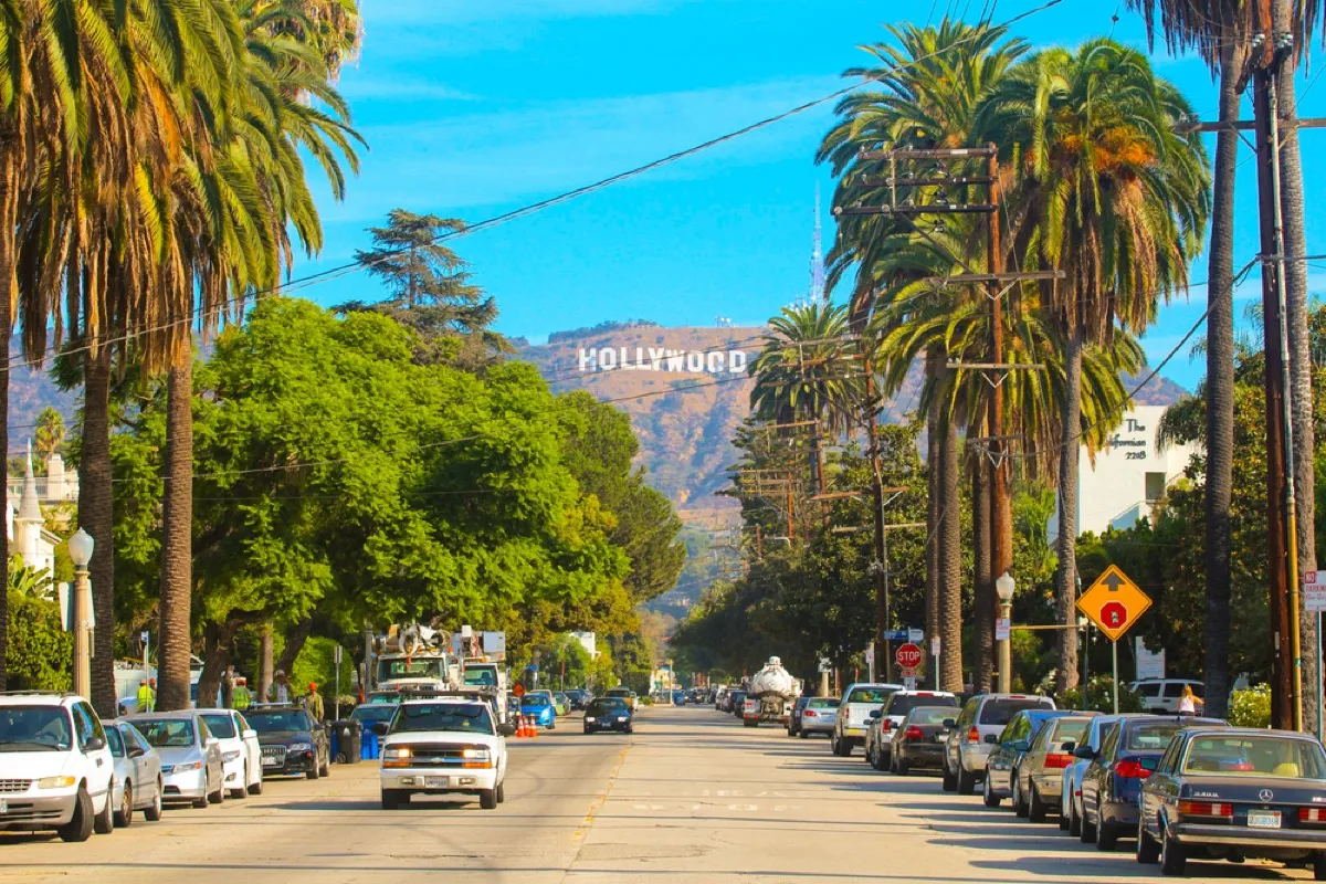 hollywood sign in Los Angeles, California