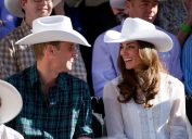 Prince William and Catherine Middleton, Duchess of Cambridge, kick off the the Calgary Stampede in Calgary, Alberta, on July 8, 2011