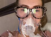 Alyssa milano with breathing machine due to COVID