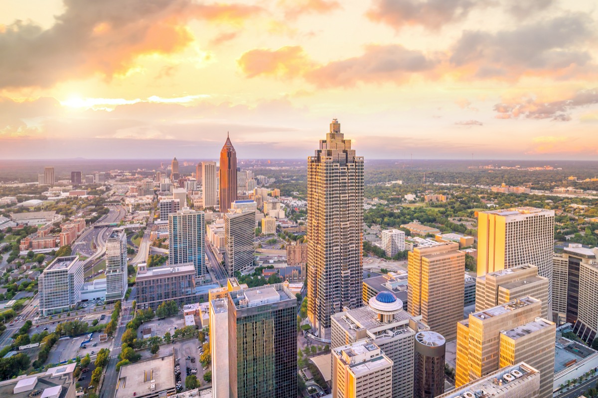 Atlanta Georgia at sunset
