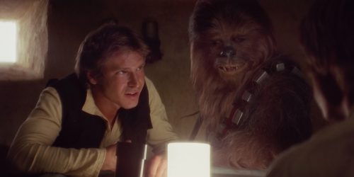 Han Solo and Chewbacca in A New Hope