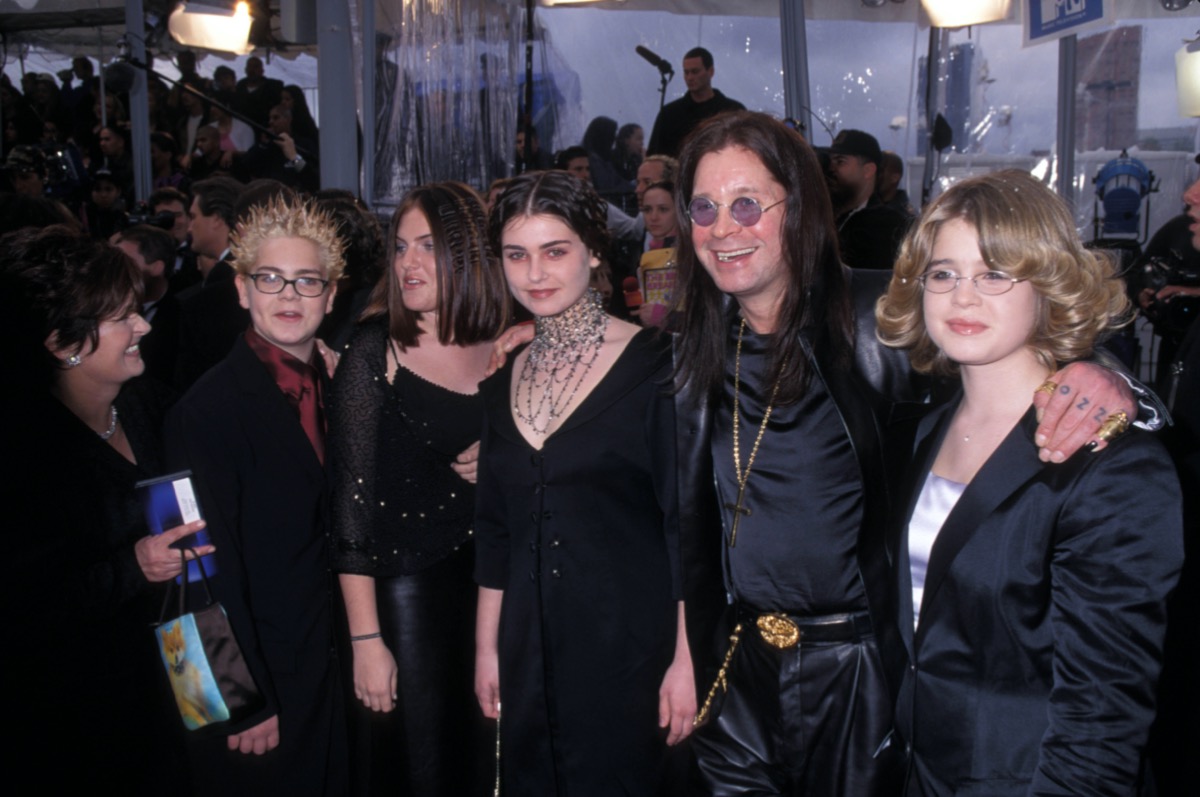 The Osbourne family a the 2000 Grammys