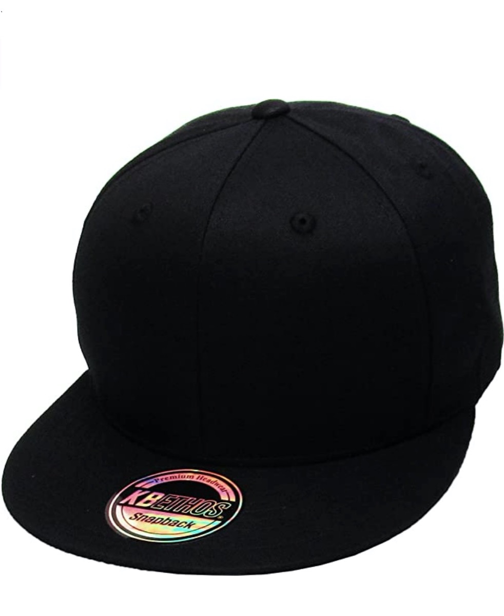 black snapback hat