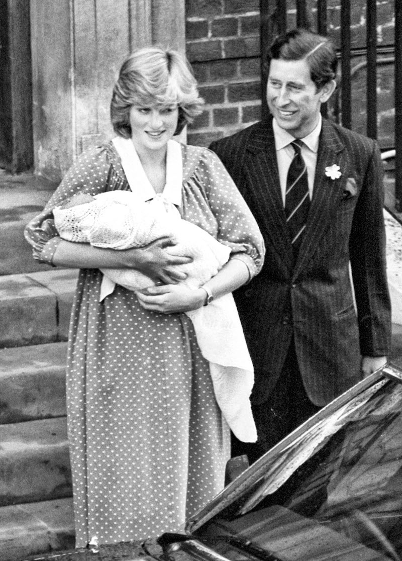 Princess Diana, Prince Charles and baby Prince william leave the Lindo Wing, St mary's Hospital, Paddington West London June 21st , 1982