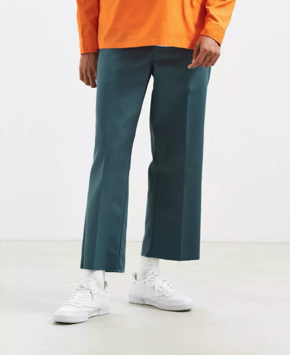 young black guy in blue cropped pants