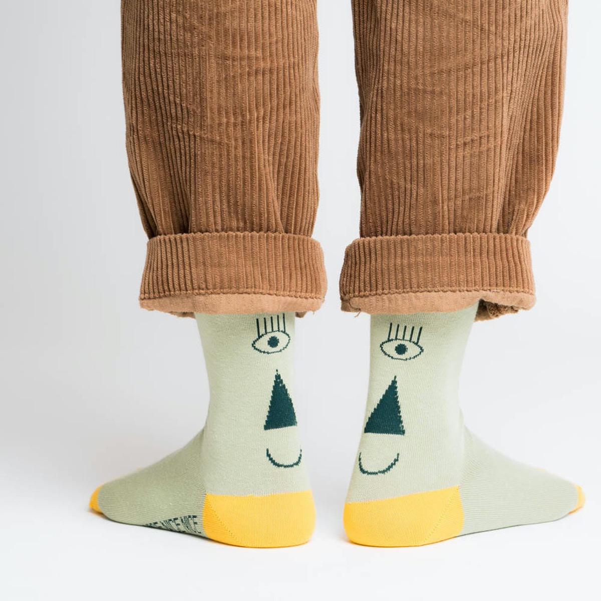 socks with smiling faces on them