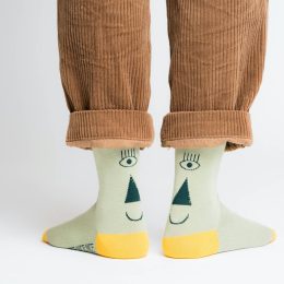 socks with smiling faces on them