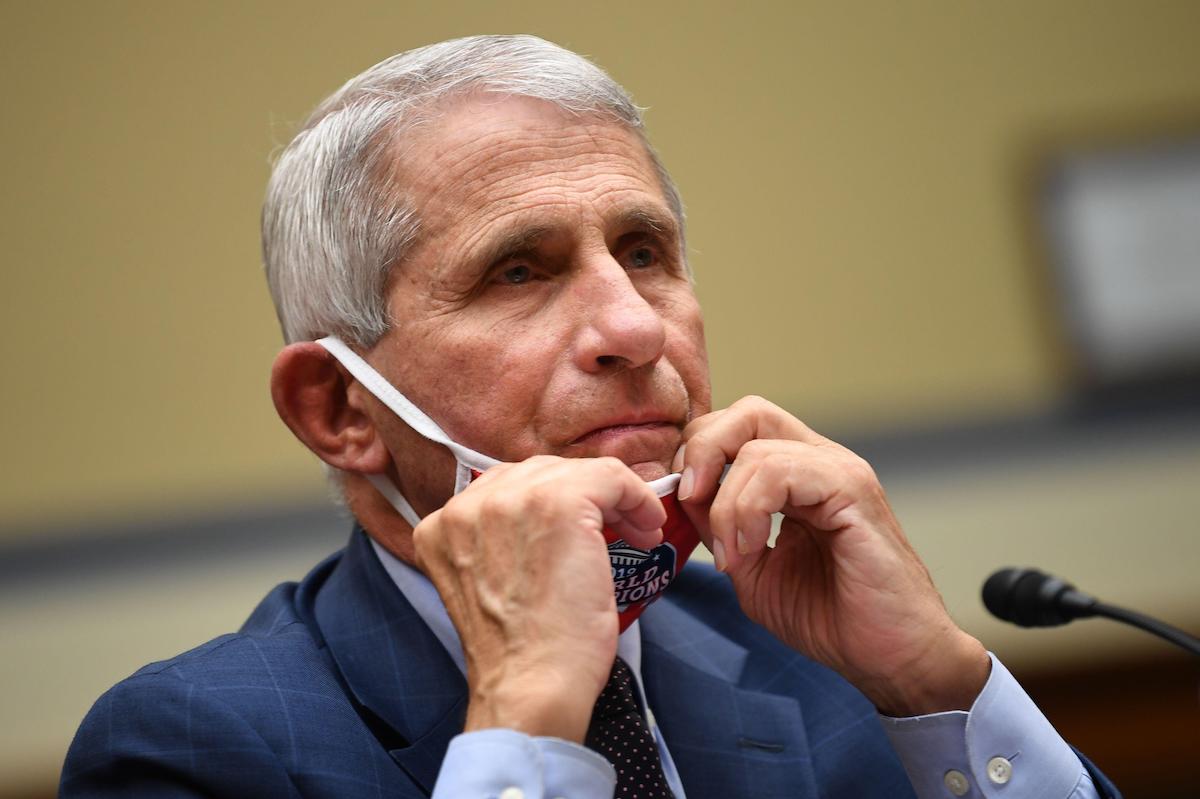 Dr. Anthony Fauci, director of the National Institute for Allergy and Infectious Diseases, prepares to testify before a House Subcommittee on the Coronavirus Crisis hearing on a national plan to contain the COVID-19 pandemic, on Capitol Hill in Washington, DC on Friday, July 31, 2020.