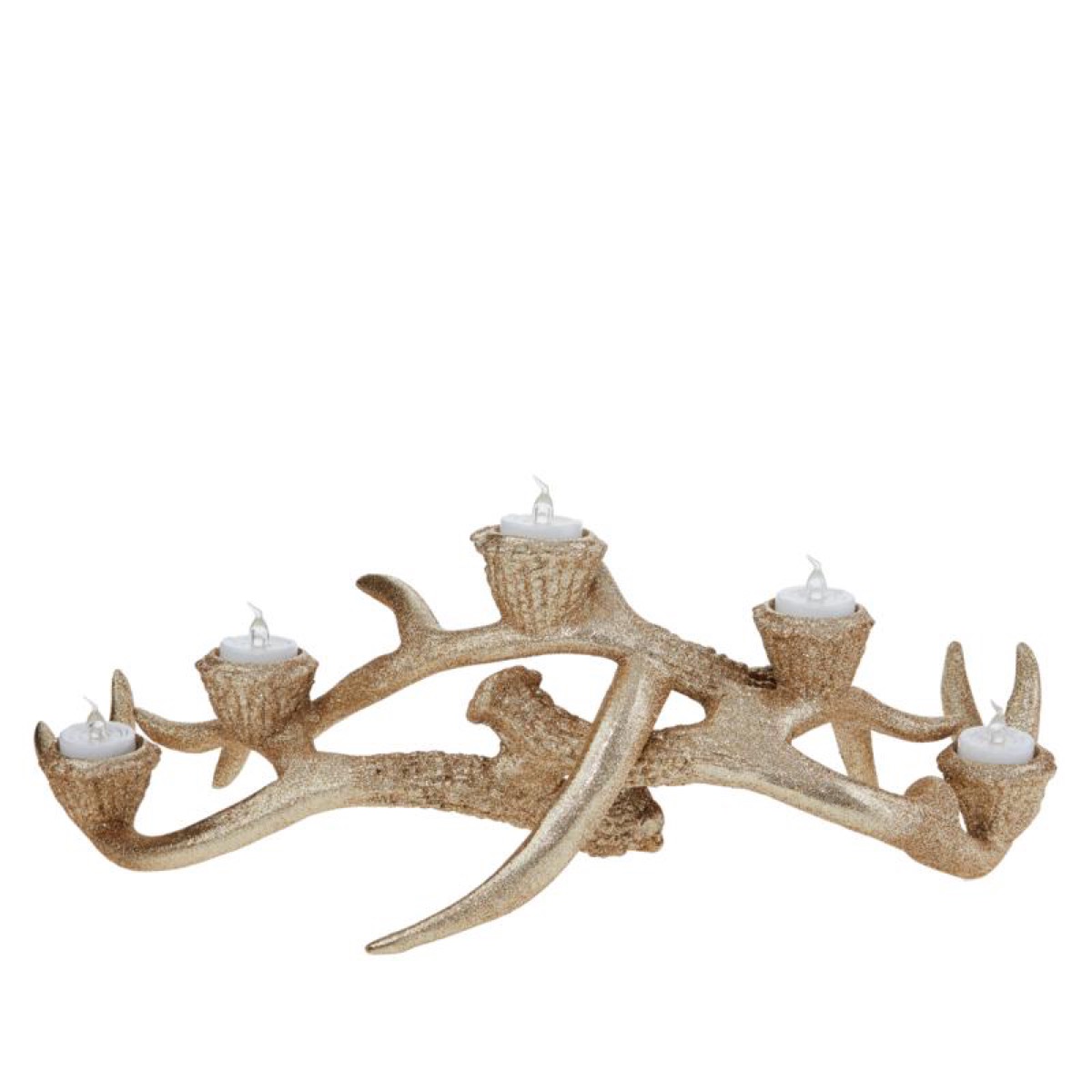 gold branch candle holder