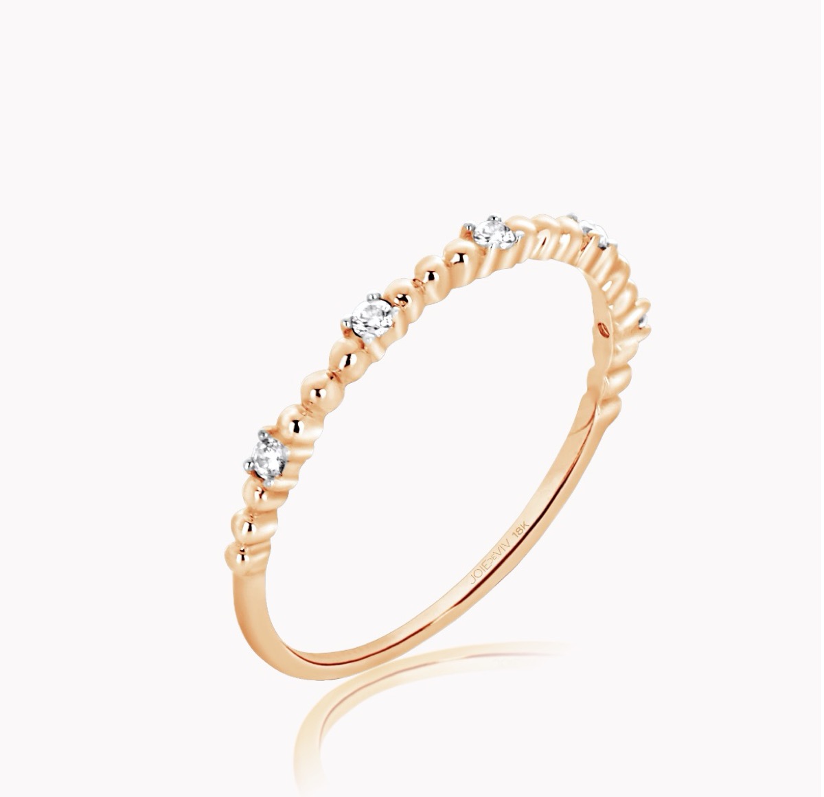 slim gold band ring with diamonds
