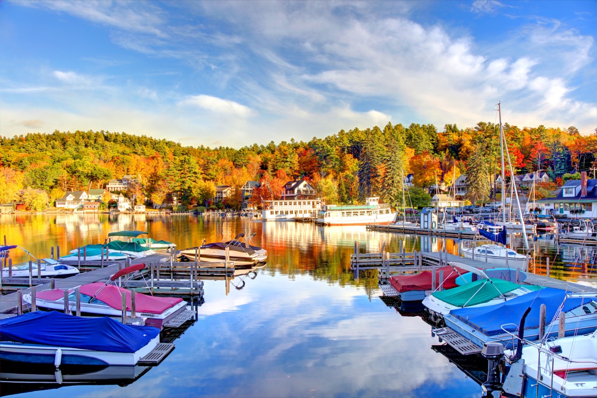 Lake Sunapee is located within Sullivan County and Merrimack County in western New Hampshire, the United States. It is the fifth-largest lake located entirely in New Hampshire.