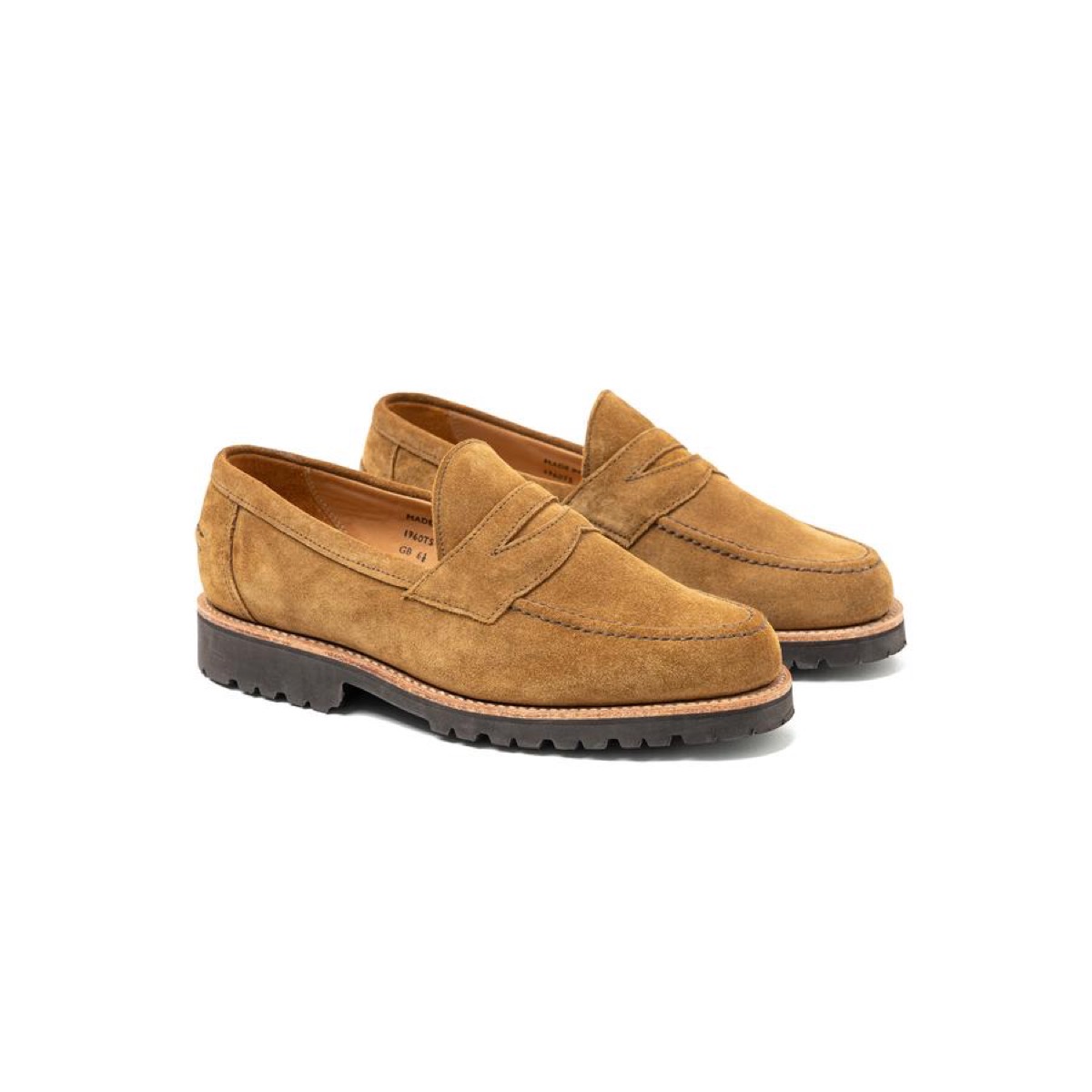 brown suede loafers