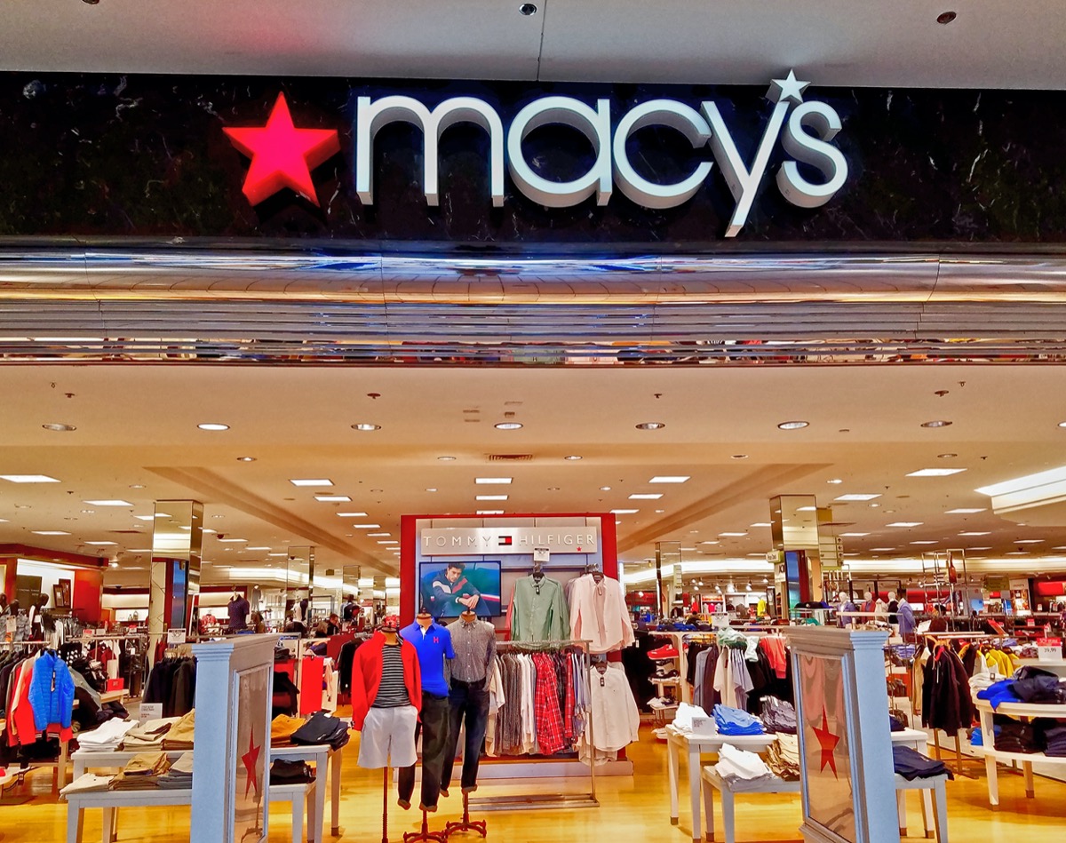 macy's entrance in mall