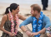 Prince Harry and Meghan Markle during a visit to South Bondi Beach in Sydney, on the fourth day of the royal couple's visit to Australia.