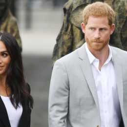 Prince Harry and Meghan Markle visit the Great Famine sculpture, Dublin, Ireland, in July 2018