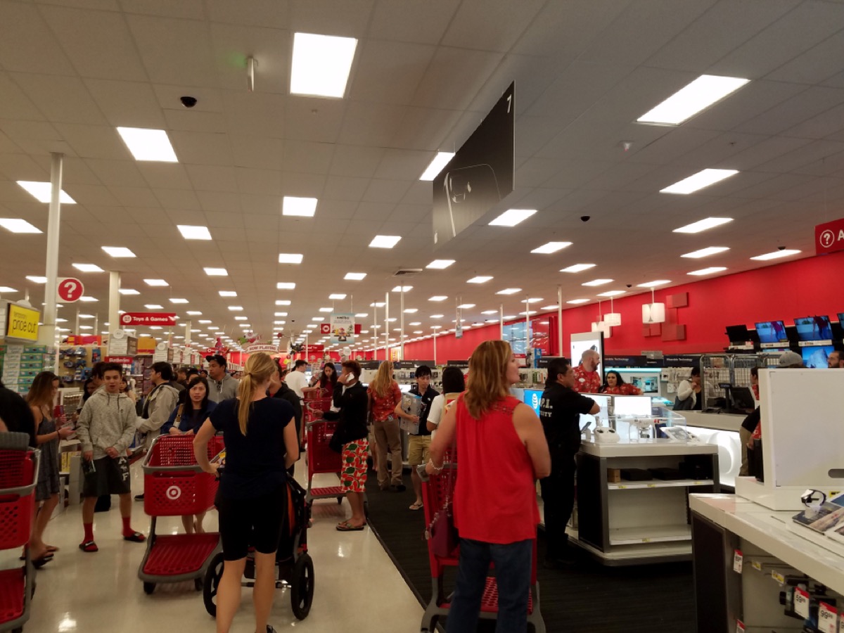 black friday shoppers at target