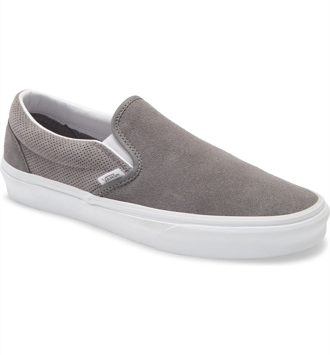 gray vans slip on sneakers