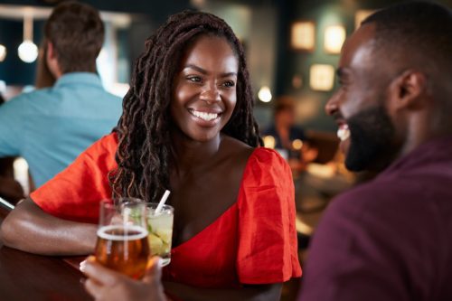 Đàn ông và phụ nữ da đen đang hẹn hò