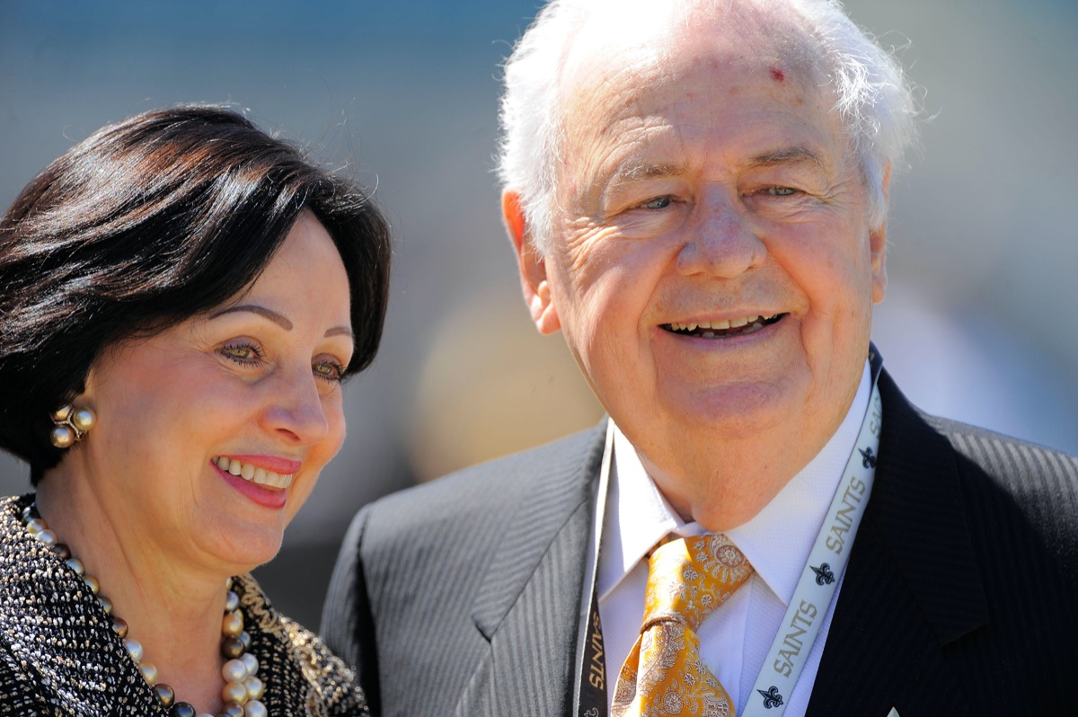 New Orleans Saints owner Tom Benson and his wife, Gayle
