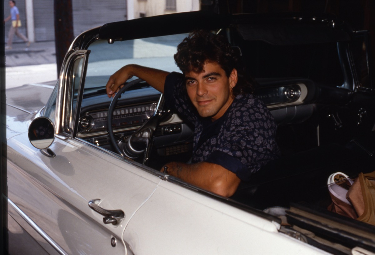 George Clooney in car