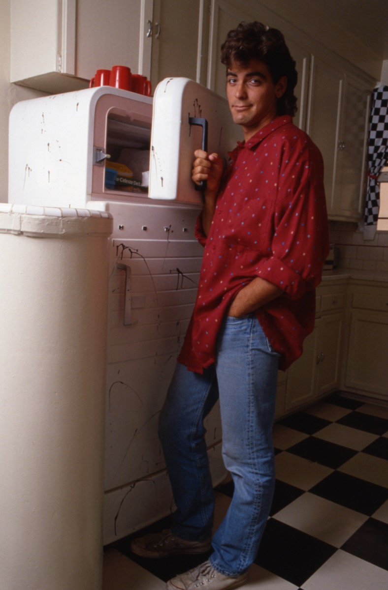 George Clooney with refrigerator