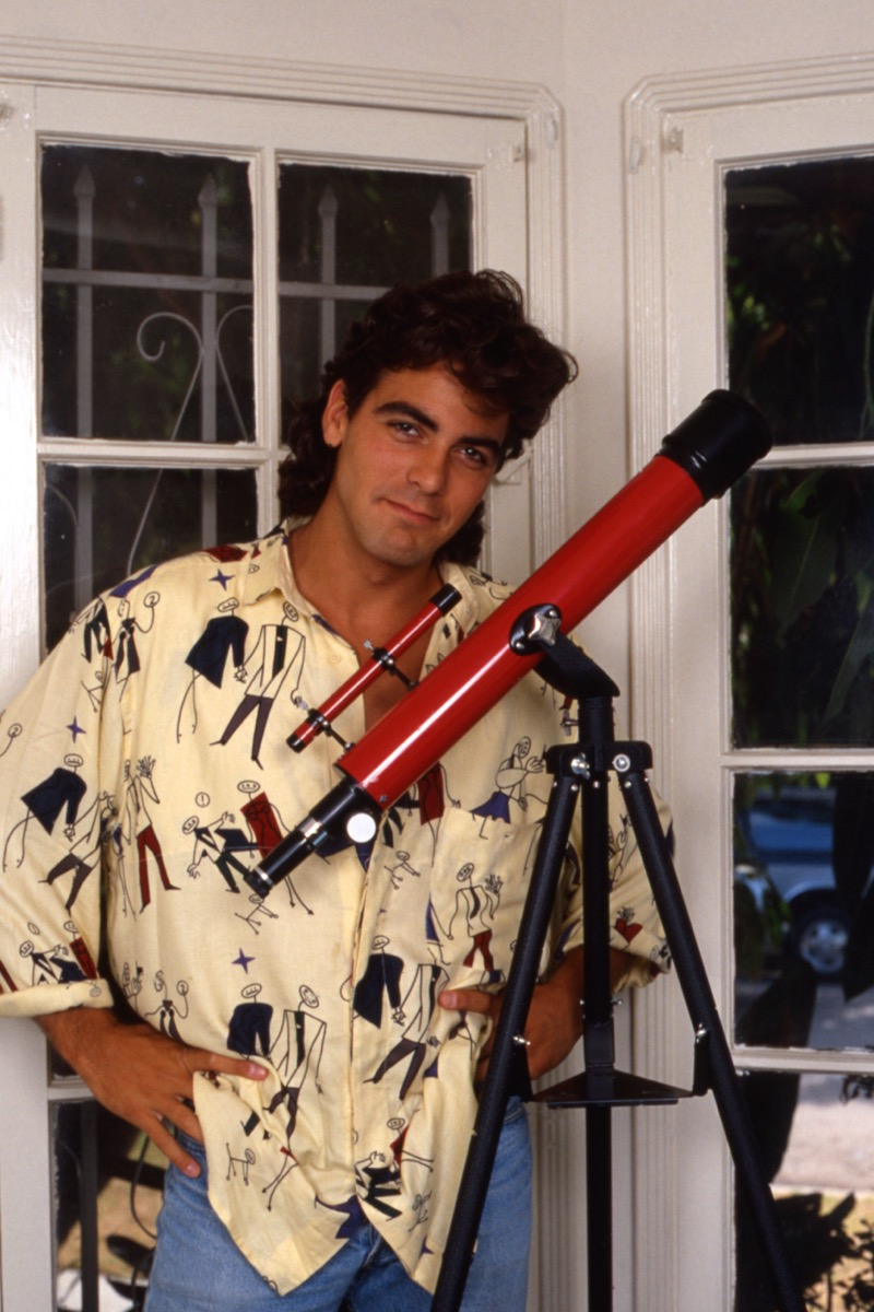 George Clooney with telescopt