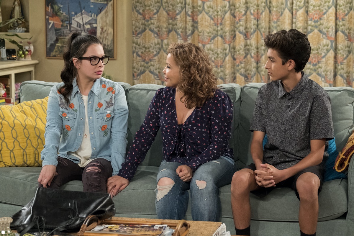 Isabella Gomez, Justina Machado, and Marcel Ruiz in One Day at a Time